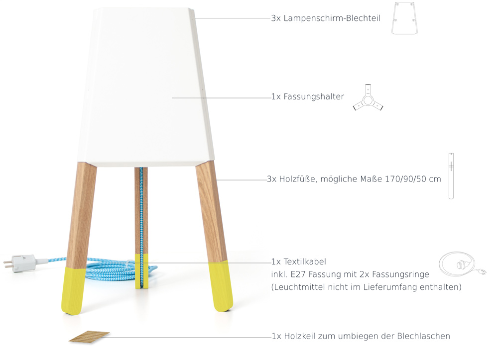 Einzelteile Stehlampe soform design Niederbayern