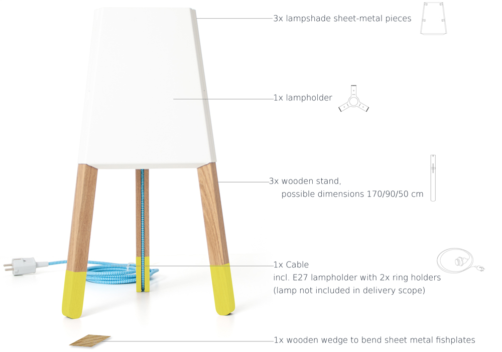 Parts floor lamp soform design bavaria